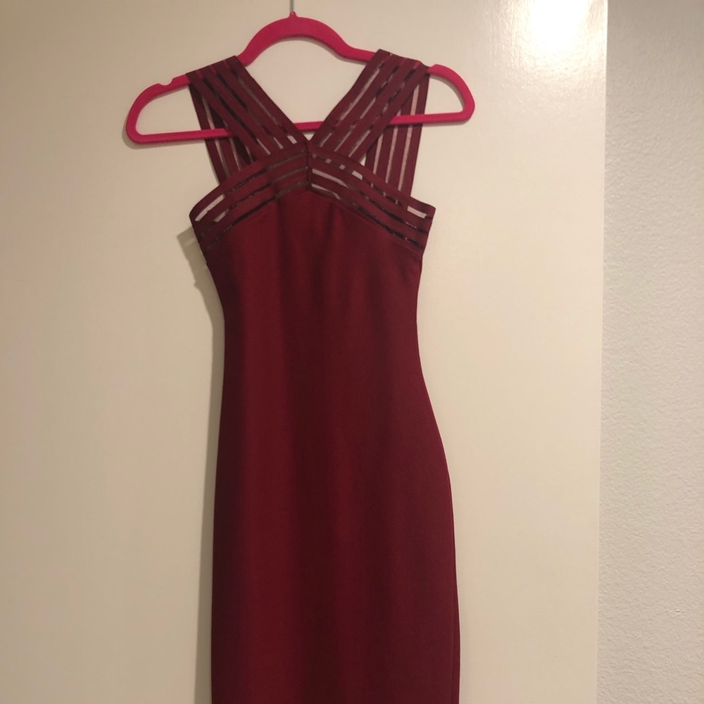 Burgundy burgundy misguided dress